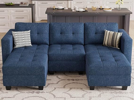 Sofa Couch with Storage Seats Convertible Sectional Couch