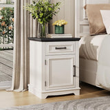 Night Stand with Drawers, Bedside Table for Bedroom, End Table with Large Storage Cabinet for