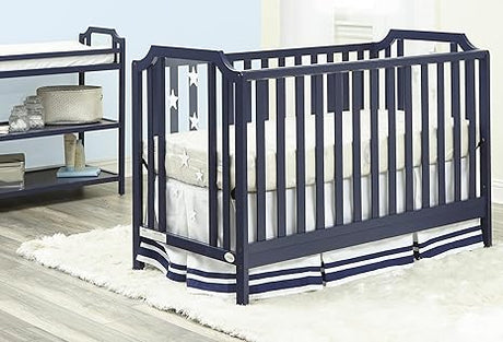 Celeste 3 in 1 Convertible Island Crib, Wood and Acrylic, White