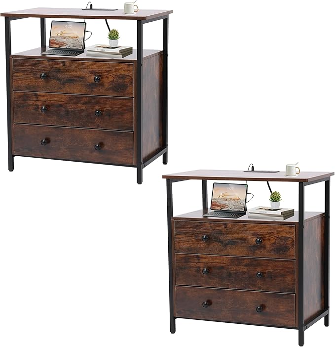 Night Stand, 27 Inch Wide Nightstand