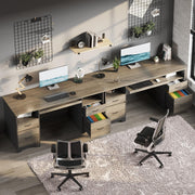 59” Computer Desk with 4 Drawers, Office Desk with Storage, Industrial