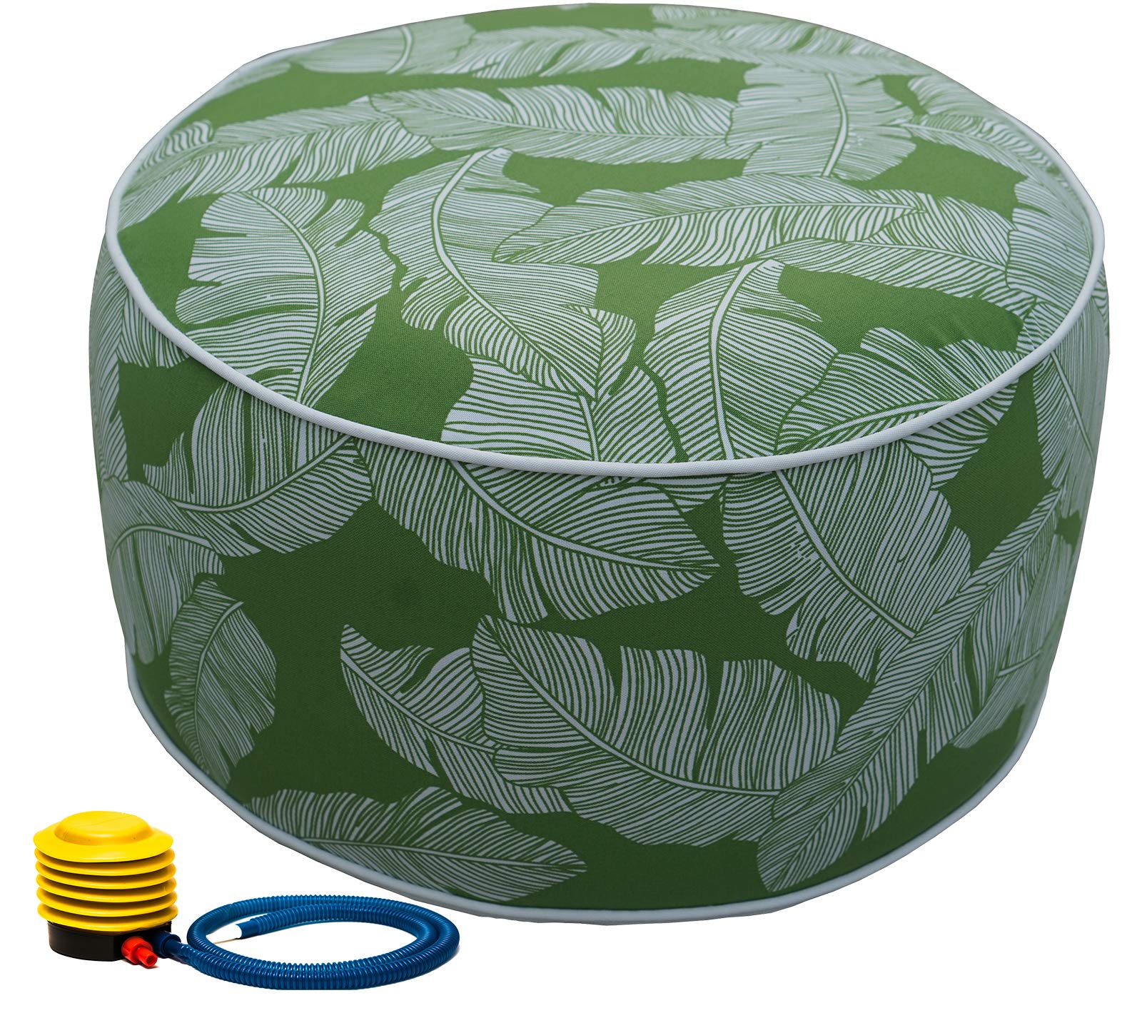 Inflatable Ottoman Stool - Portable Round Pouf for Indoor/Outdoor Use