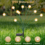 4 Packs Solar Garden Lights, New Upgraded Leaf Design 40 LED Solar