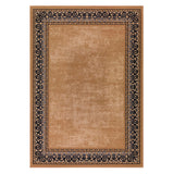 Antep Rugs Alfombras Bordered Modern 5x7 Non-Slip (Non-Skid) Low Pile Rubber Backing Indoor Area Rug (Gold Brown, 5' x 7')