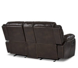 Homelegance Bastrop 79" Double Glider Reclining Loveseat (Manual), Brown