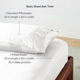 100% Lyocell from Organic Bamboo Basic Sheet Set - Fitted Sheet & Pillowcase Only,