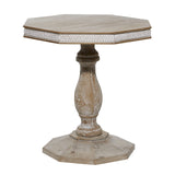 Deco 79 Wood Scroll Handmade Side End Accent Table Intricately Carved End Table, Side Table 28" x 28" x 30", Brown - Bircata