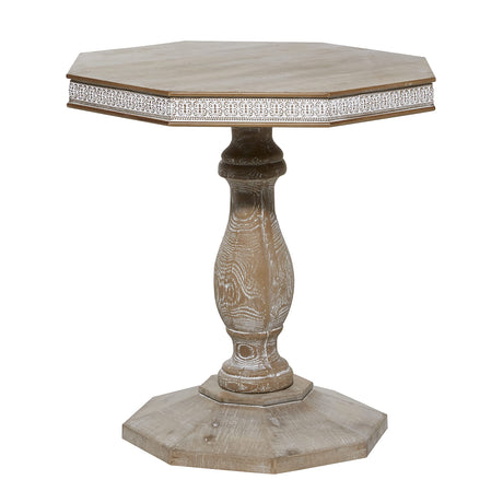 Deco 79 Wood Scroll Handmade Side End Accent Table Intricately Carved End Table, Side Table 28" x 28" x 30", Brown - Bircata