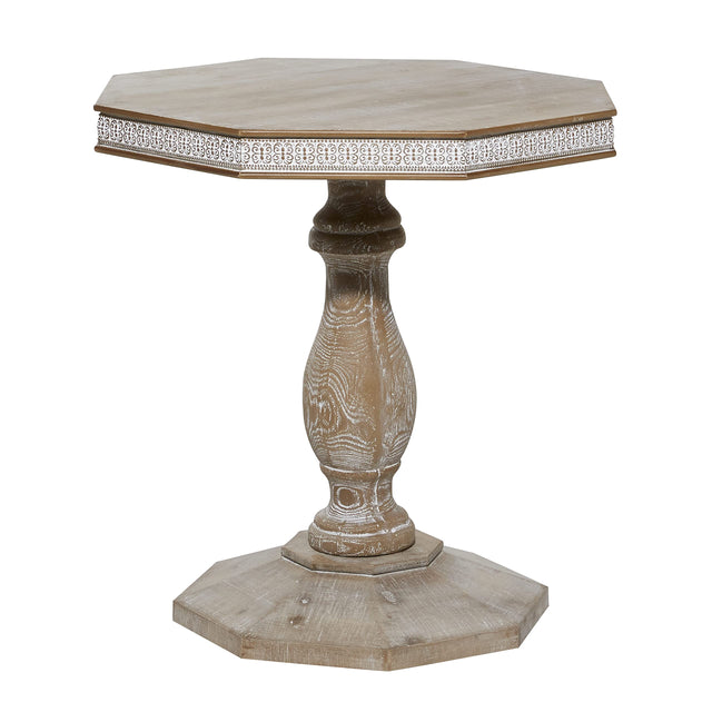Deco 79 Wood Scroll Handmade Side End Accent Table Intricately Carved End Table, Side Table 28" x 28" x 30", Brown - Bircata