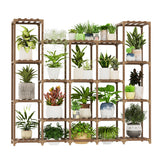 Plant Shelf Large Outdoor Plant Stand Indoor Tall Plant Rack Wood