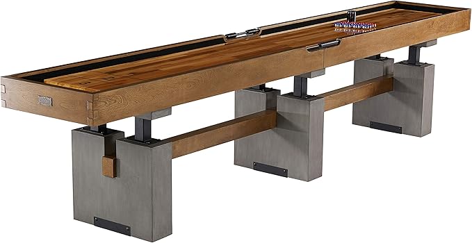 9' Urban Shuffleboard Table with Scratch-Resistant Playfield and 8 Puck Set