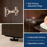 Sauder HomePlus Storage Pantry cabinets, L: 23.31" x W: 17.01" x H: 71.18", Dakota Oak