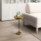 Farzi Cafe Solid Brass Small Drink Cocktail Table - Elegant Gold Finish and Compact