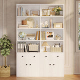 78.7" Bookcase with 4 Drawers and 4 Doors, 6 Tier Large Bookshelf with Storage