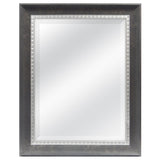 18x24 Inch Sloped Mirror with Dental Molding Detail, 23.5x29.5 Inch Overall Size