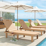 Oversized Outdoor Chaise Lounge Chair, 5-Level Adjustment Backrest