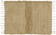 Burlap Natural, Cotton, 27x48, Chindi/Rag Rug, Tan