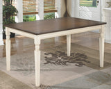 Whitesburg Cottage Dining Table, Seats up to 6, Brown & Antique White