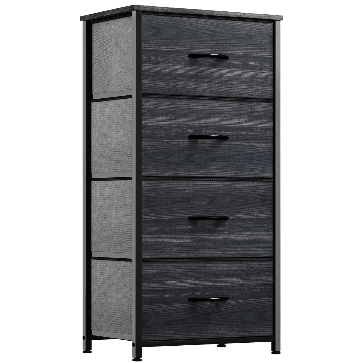 Dresser with 4 Drawers - Fabric Storage Tower, Organizer Unit for Bedroom, Hallway,