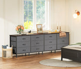 70 Inch Dresser for Bedroom, TV Stand for 65, 75, 80 Inch TV, 12 Drawer Long Dresser