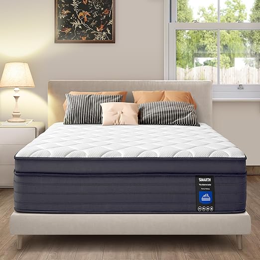 Queen Size Mattresses - Upgrade Strengthen 12 Inch Hybrid Queen Mattress in a Box