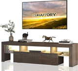 Modern LED 63 inch Long TV Stand with Large Storage Drawer for 50 55 60 65 70 75 Inch