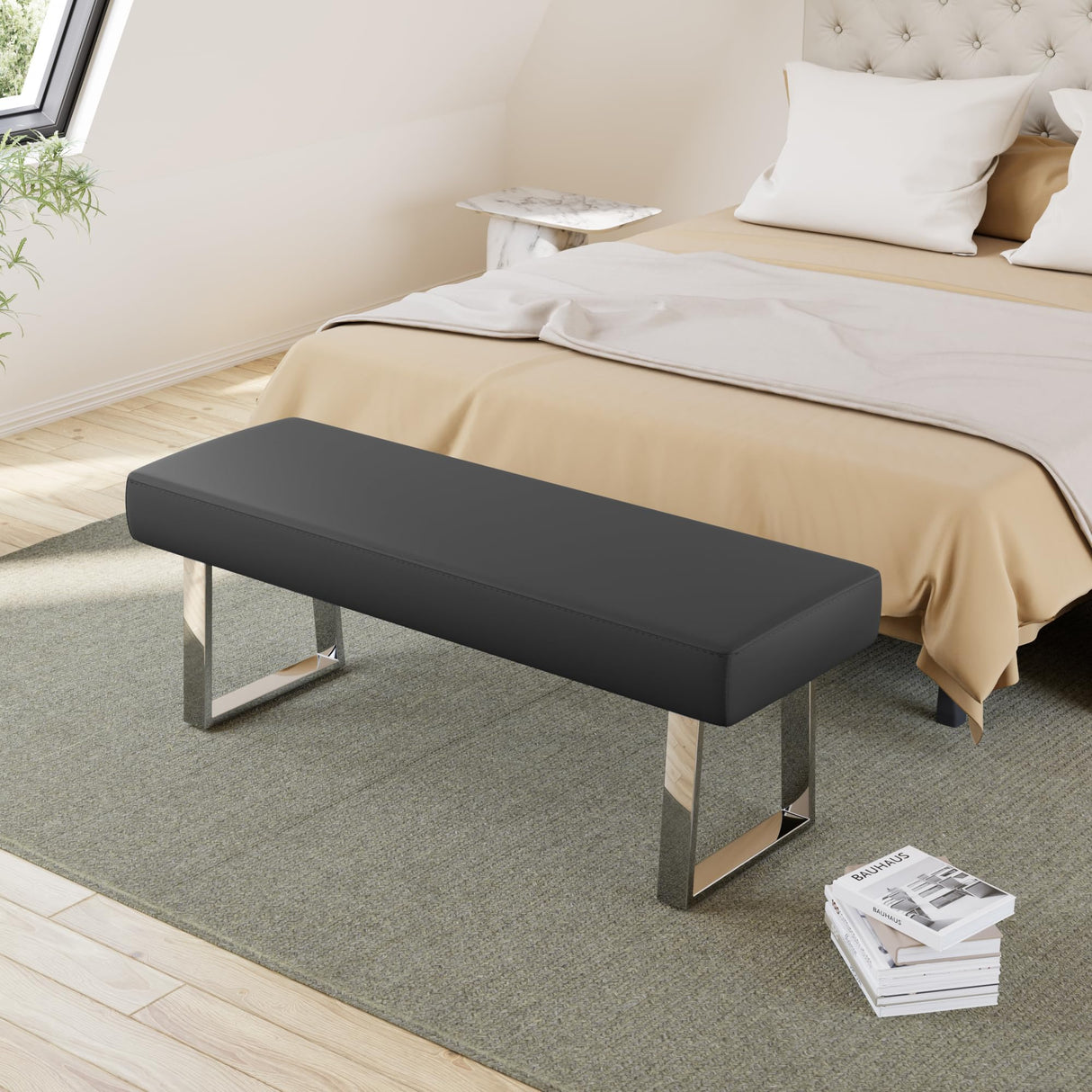 Bedroom Bench Bed end upholstered Bench Indoor Corner Small Bench