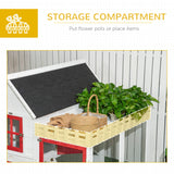 51" Small Chicken Coop with Storage Box, Wooden Chicken Coop Chicken