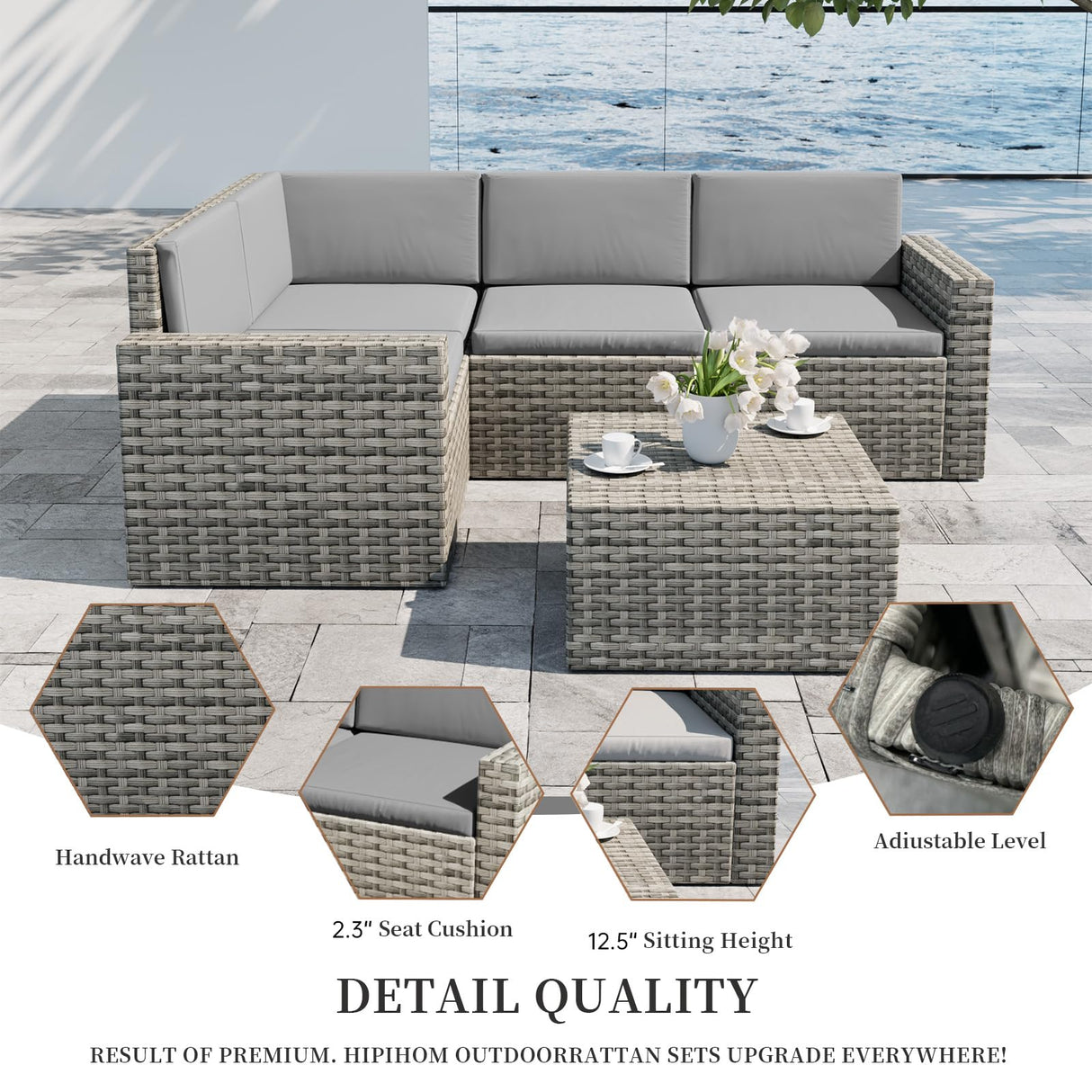 Outdoor Patio Furniture, Wicker Patio Conversation Set, Modular Patio Furniture Sets