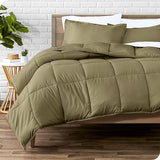 Queen Comforter Set,Olive Green Lightweight