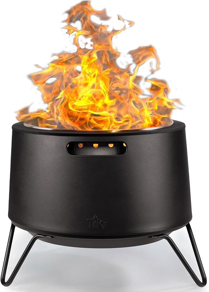 27.5-Inch Smokeless Reunion Fire Pit, Large Outdoor Fire Pit for Gatherings
