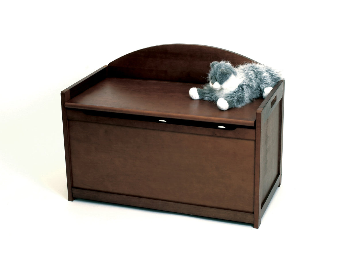 Toy Chest, 33.25" W x 17.75" D x 24.5" H, Walnut Finish