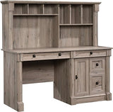 Palladia Desk with Hutch, L: 59.49" x W: 23.54" x H: 56.5", Vintage Oak Finish