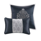 Odette Cozy Comforter Set Jacquard Damask Medallion Design - Modern All