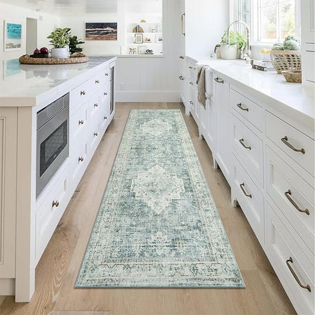 Machine Washable Area Rugs 8x10 - Large Farmhouse Rugs for Living Room Oriental Rug