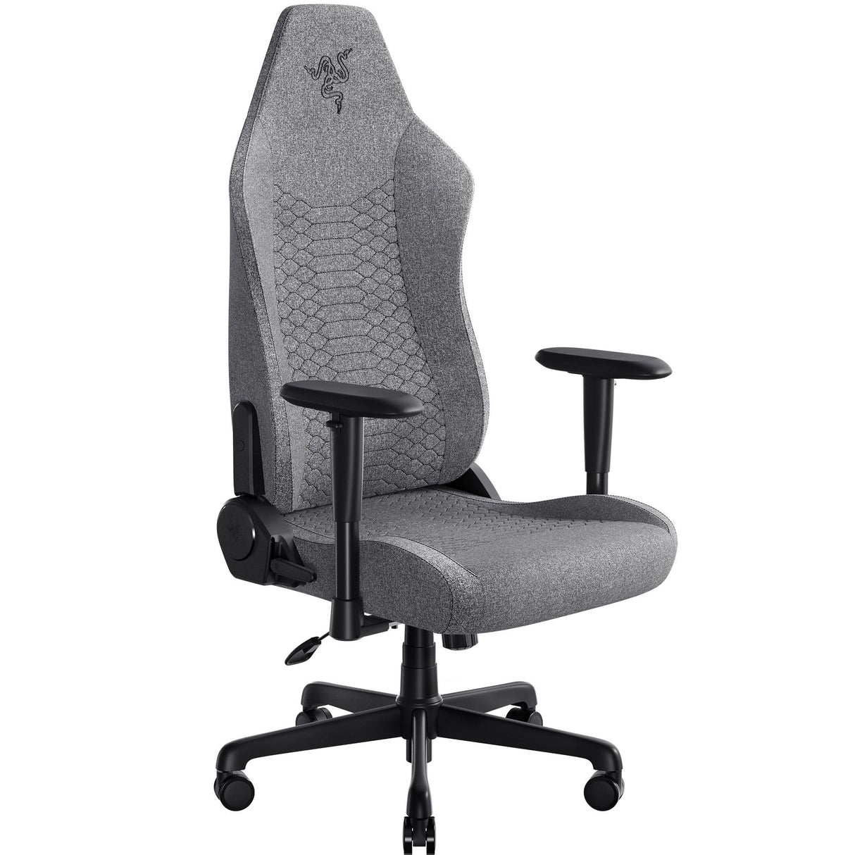 Ergonomic Gaming Chair with Built-in Lumbar Support - Light Gray