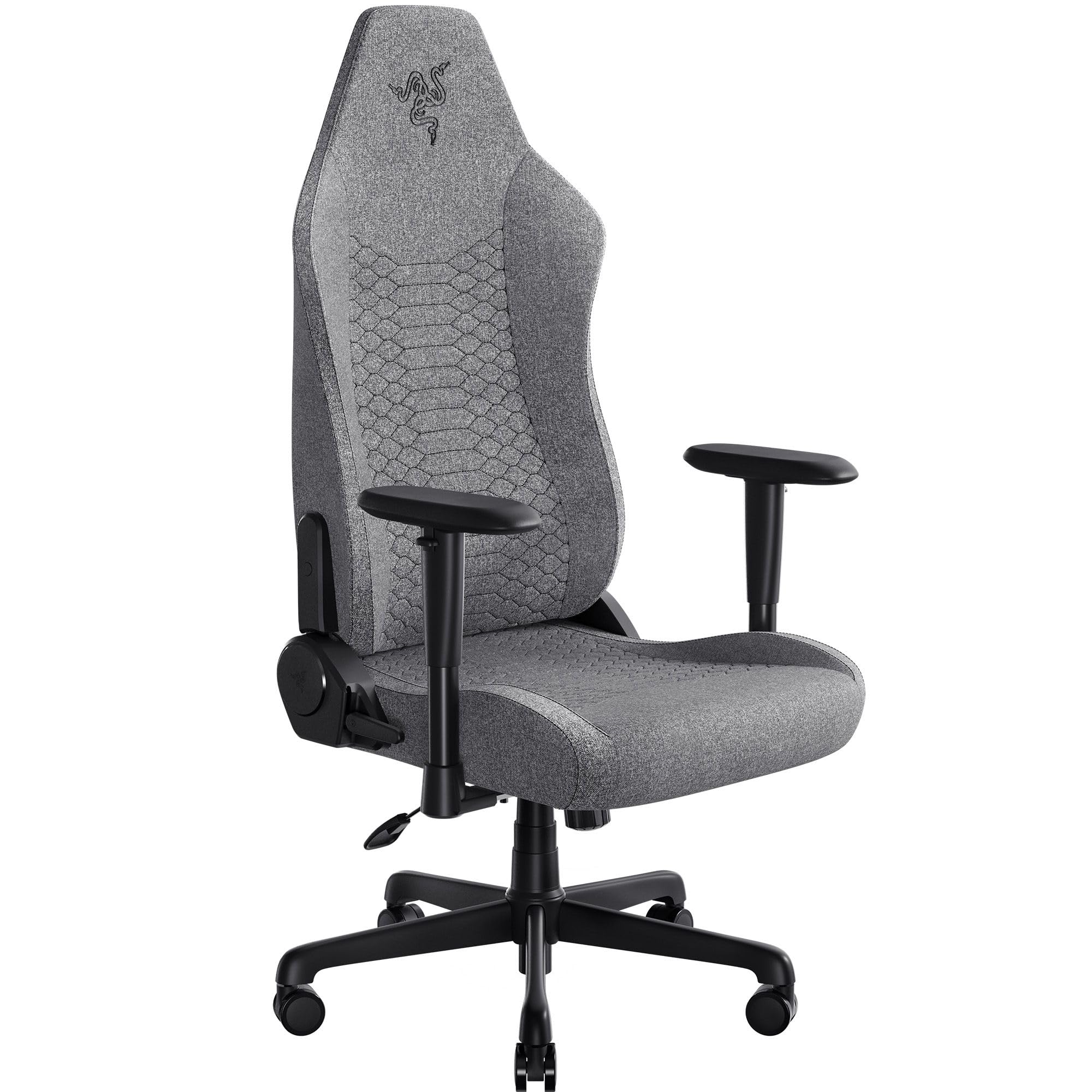 Ergonomic Gaming Chair with Built-in Lumbar Support - Light Gray
