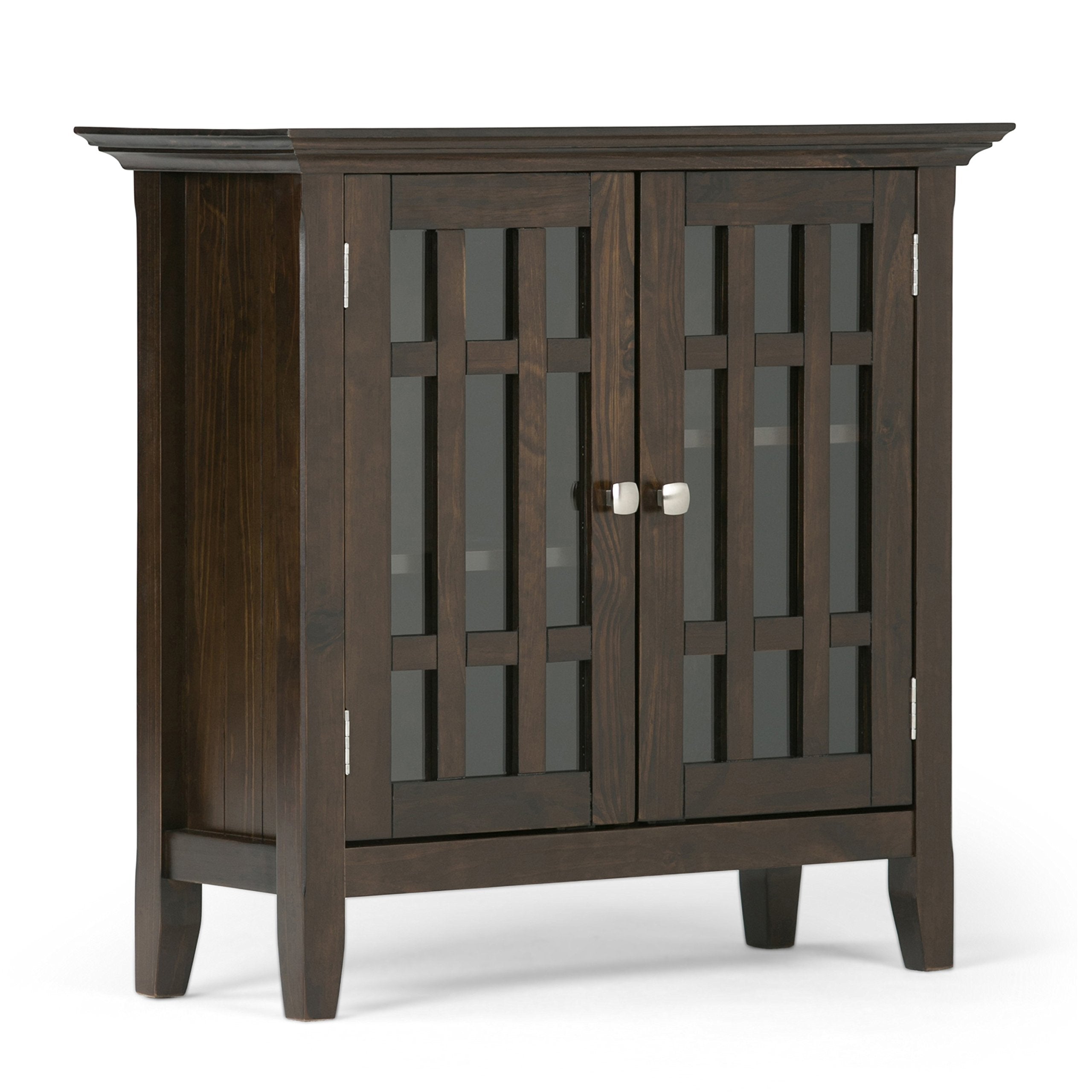 Bedford SOLID WOOD 32 inch Wide Rustic Low Storage Media Cabinet in Dark