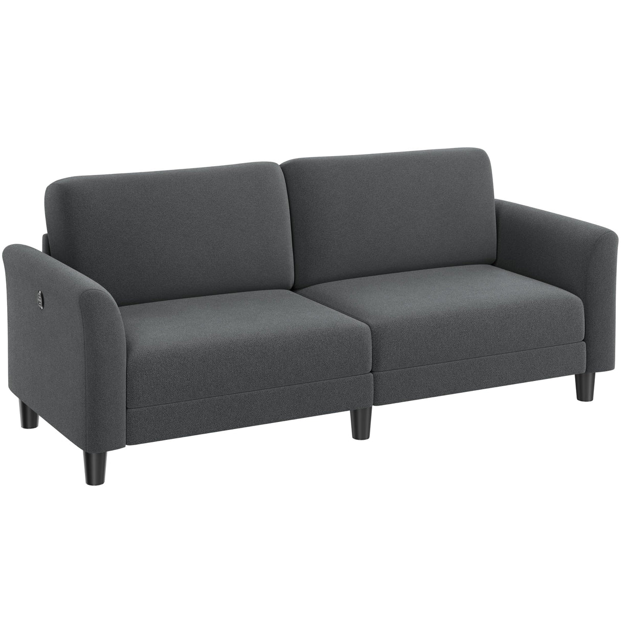 67" W Fabric Sofa Couch 2 Seater Loveseat Sofa with USB Charging Ports Upholstered