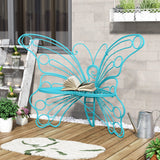 Inches Outdoor Bench, Garden Bench with Sturdy Iron Metal Frame