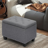 Rectangular Storage Ottoman, 24" Bench Ottoman Storage