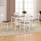 Table Set for 4, 5 - Piece Kitchen Table Set 42.5 Inch Rectangular Dining Table with Chairs