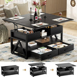 40" Lift Top Coffee Table,4 in 1 Multi-Function Lift Coffee Tables