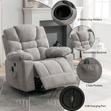 Home Power Lift Recliner Chair with Massage and Heat, Large Comfortable Chenille Lift