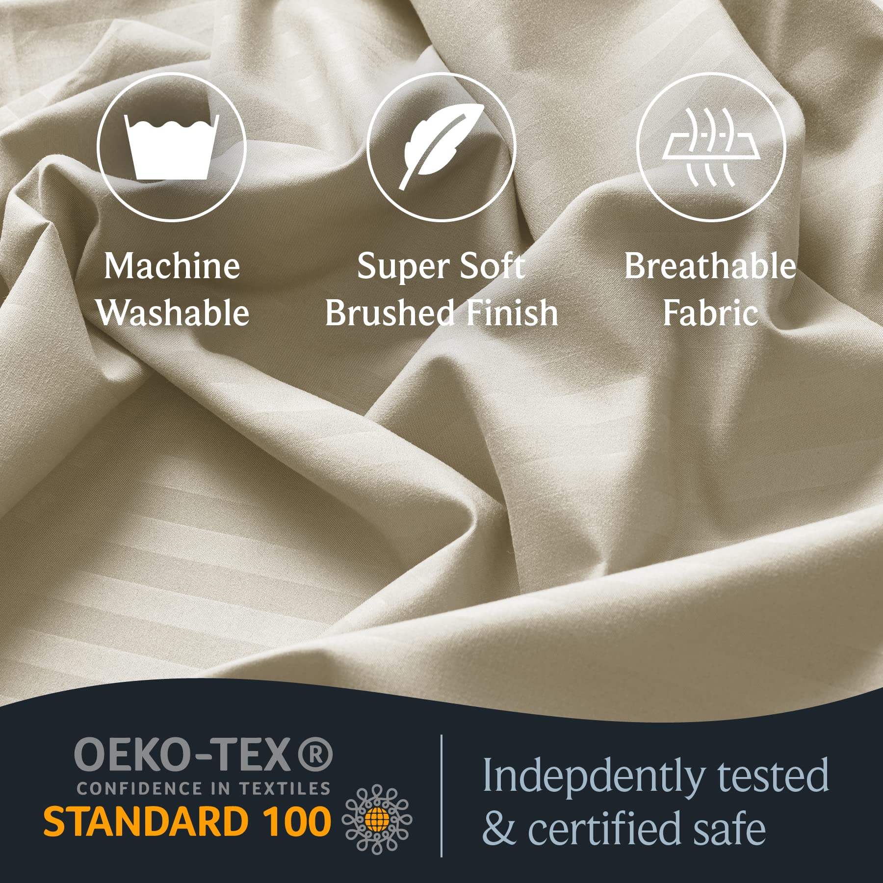 6 PC Cal King Size Sheet Set Bed Sheets, Breathable Luxury Bed Sheets, Deep Pockets 18"
