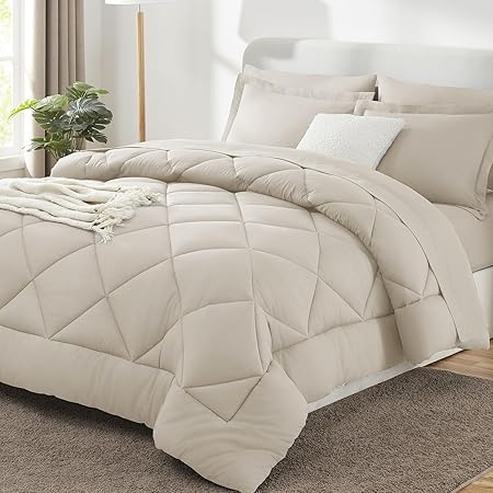 Queen Bed in a Bag 7-Pieces Comforter Sets with Comforter and Sheets