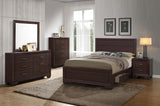 Coaster Kauffman California King Bed 5-Piece Set, Dark Cocoa