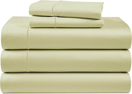 Luxury 100% Egyptian Cotton Bed Sheets - 1000 Thread Count 4-Piece Mineral King Set Bedding Sateen Weave