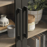 Anda Norr Display Pantry cabinets, L: 31.77" x W: 16.02" x H: 50.2", Slate Gray Finish