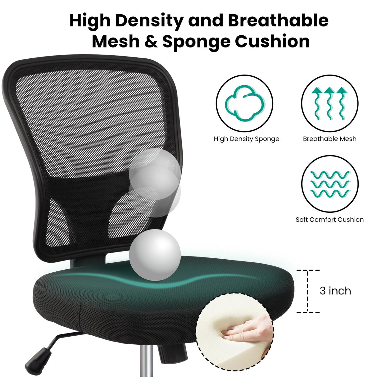 Ergonomic Drafting Chair with Footrest - Adjustable Height Tall Office Stool